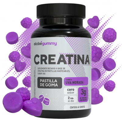 CREATINA EN GOMITAS UVA MORADA 60U. --imagen