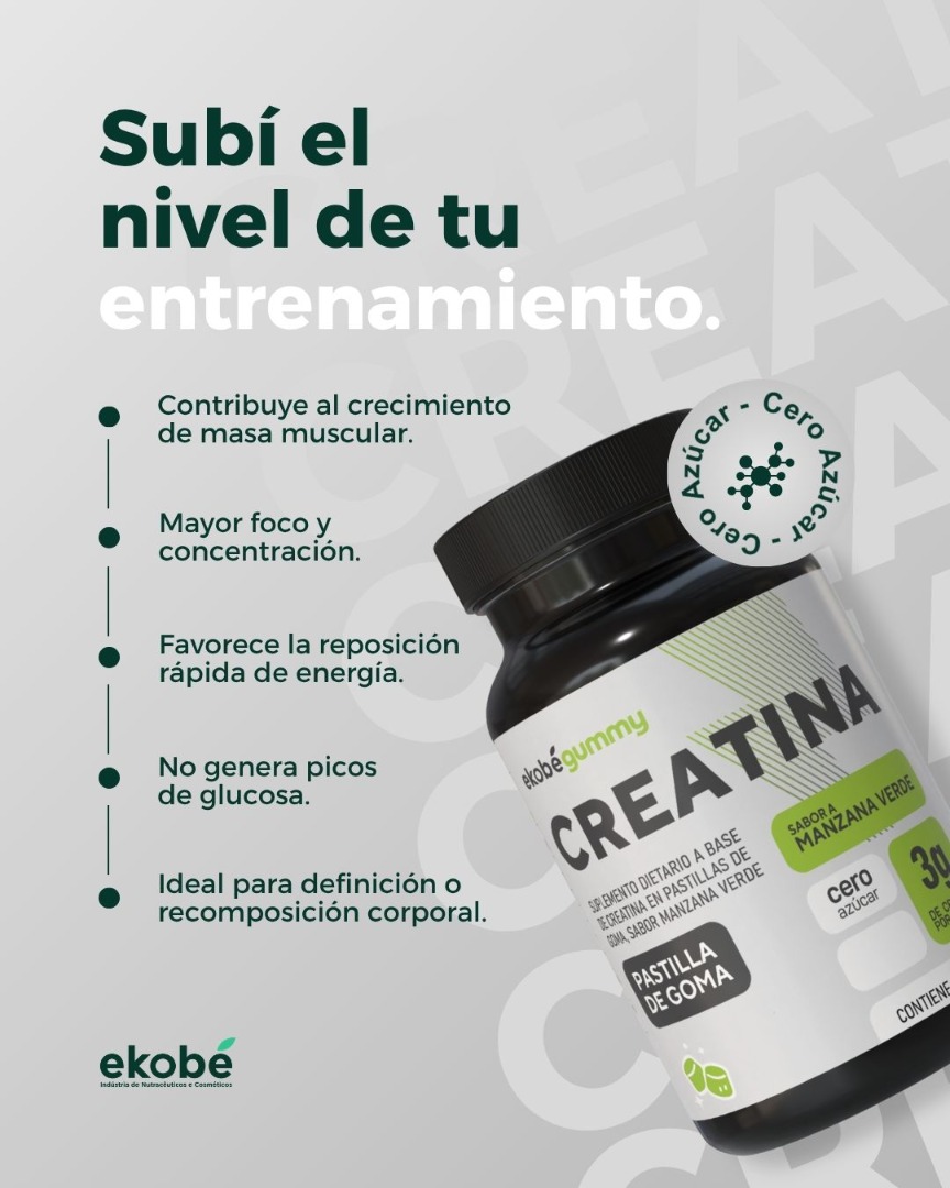 CREATINA EN GOMITAS UVA Y TUTTI FRUTTI x2U.