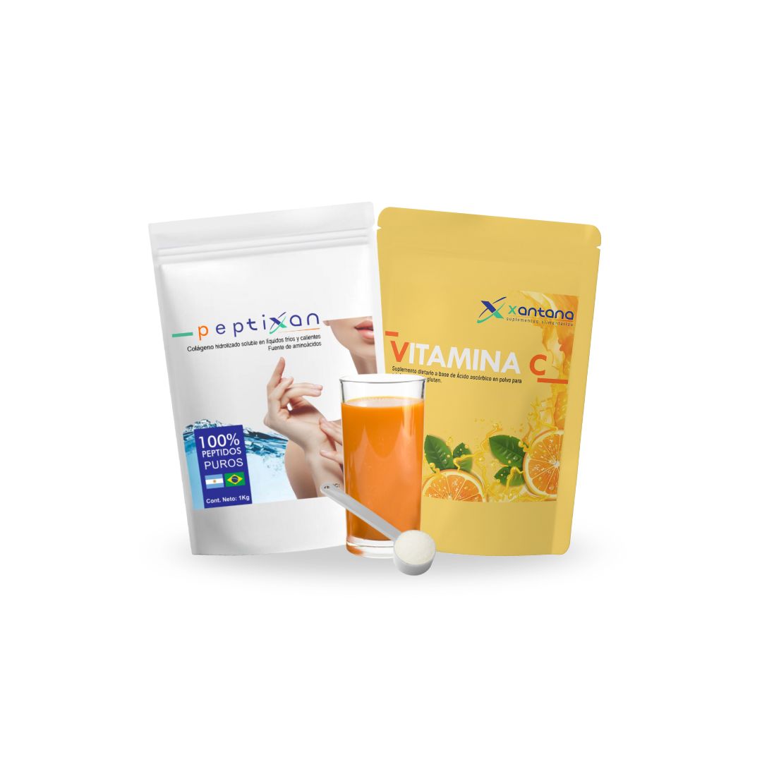 Colágeno Hidrolizado 1kg + Ácido Ascórbico 1kg
