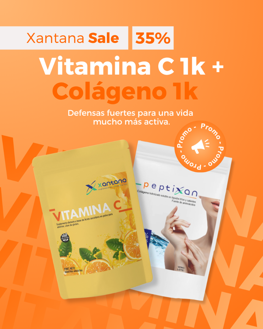 Colágeno Hidrolizado 1kg + Vitamina C 1kg