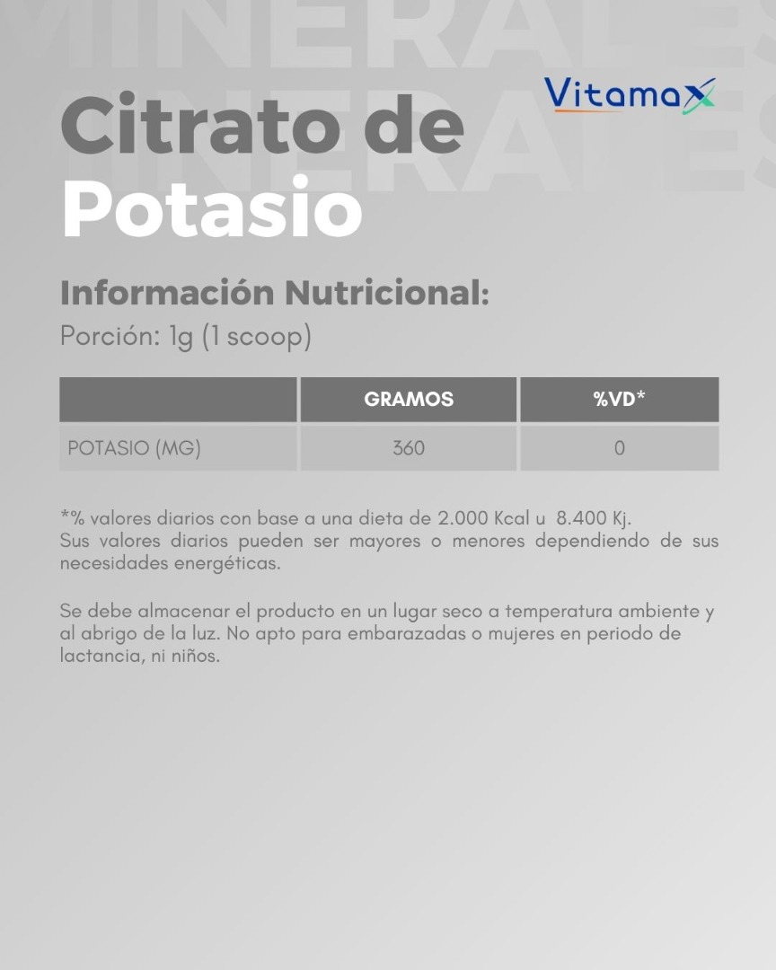 CITRATO DE POTASIO 1 KILO