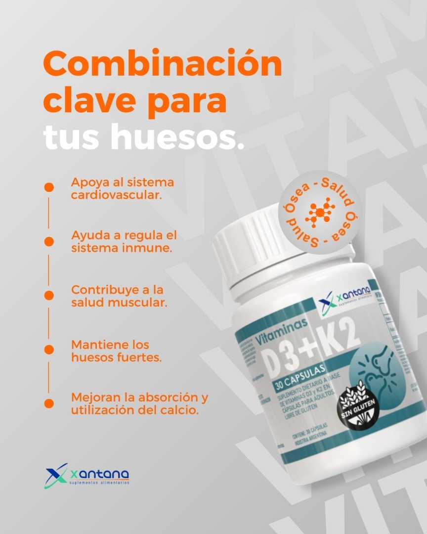 VITAMINA D3 + K2  x2U. 