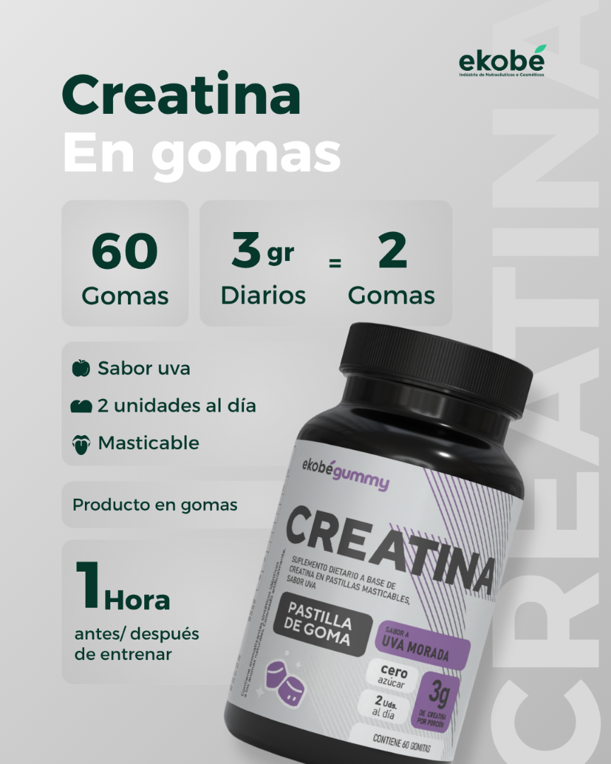 CREATINA EN GOMITAS UVA MORADA 60U. 