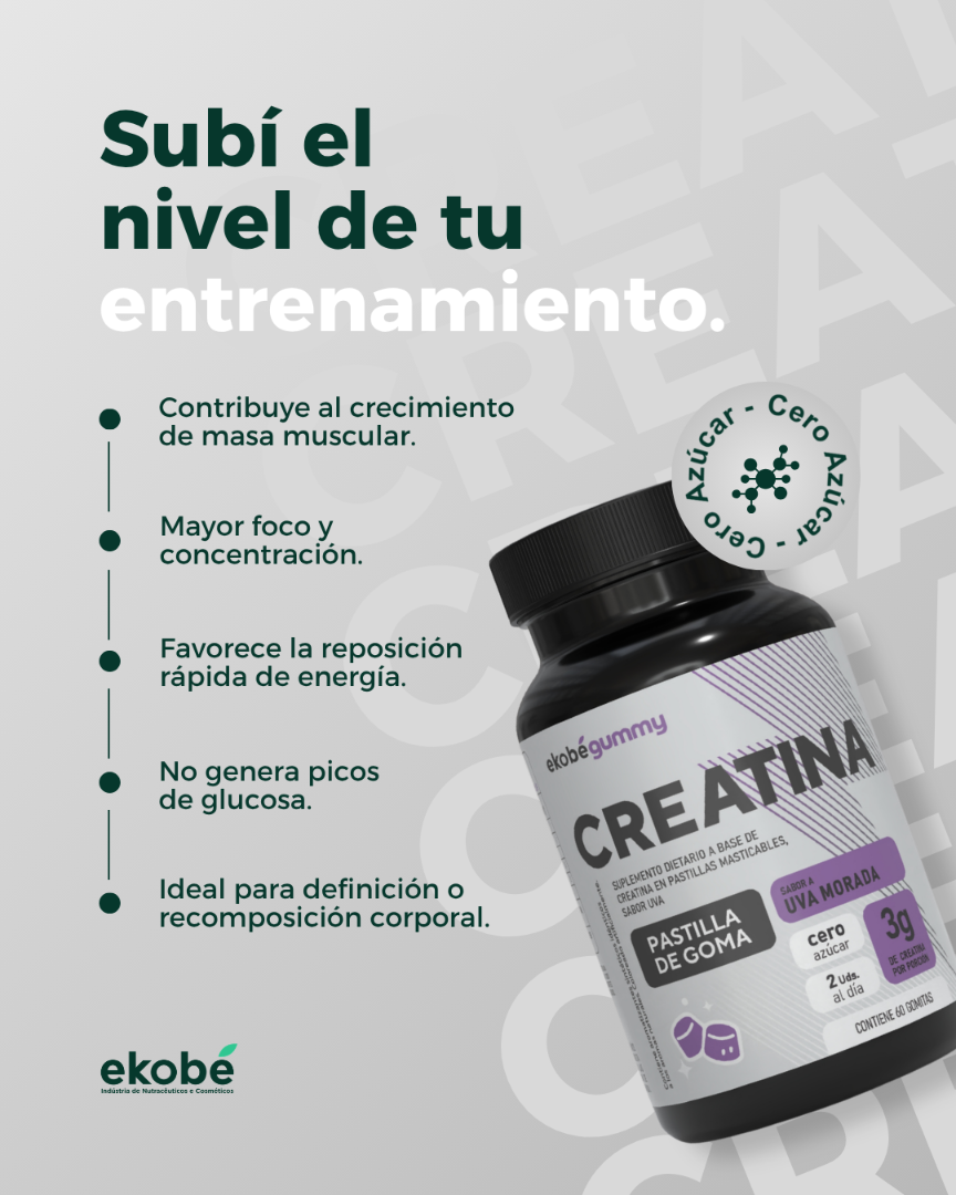 CREATINA EN GOMITAS UVA MORADA 60U. 