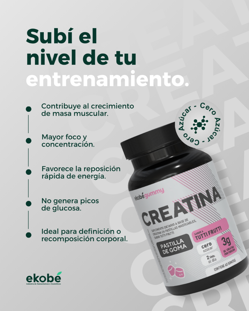 CREATINA EN GOMITAS TUTTI FRUTTI 60U. 
