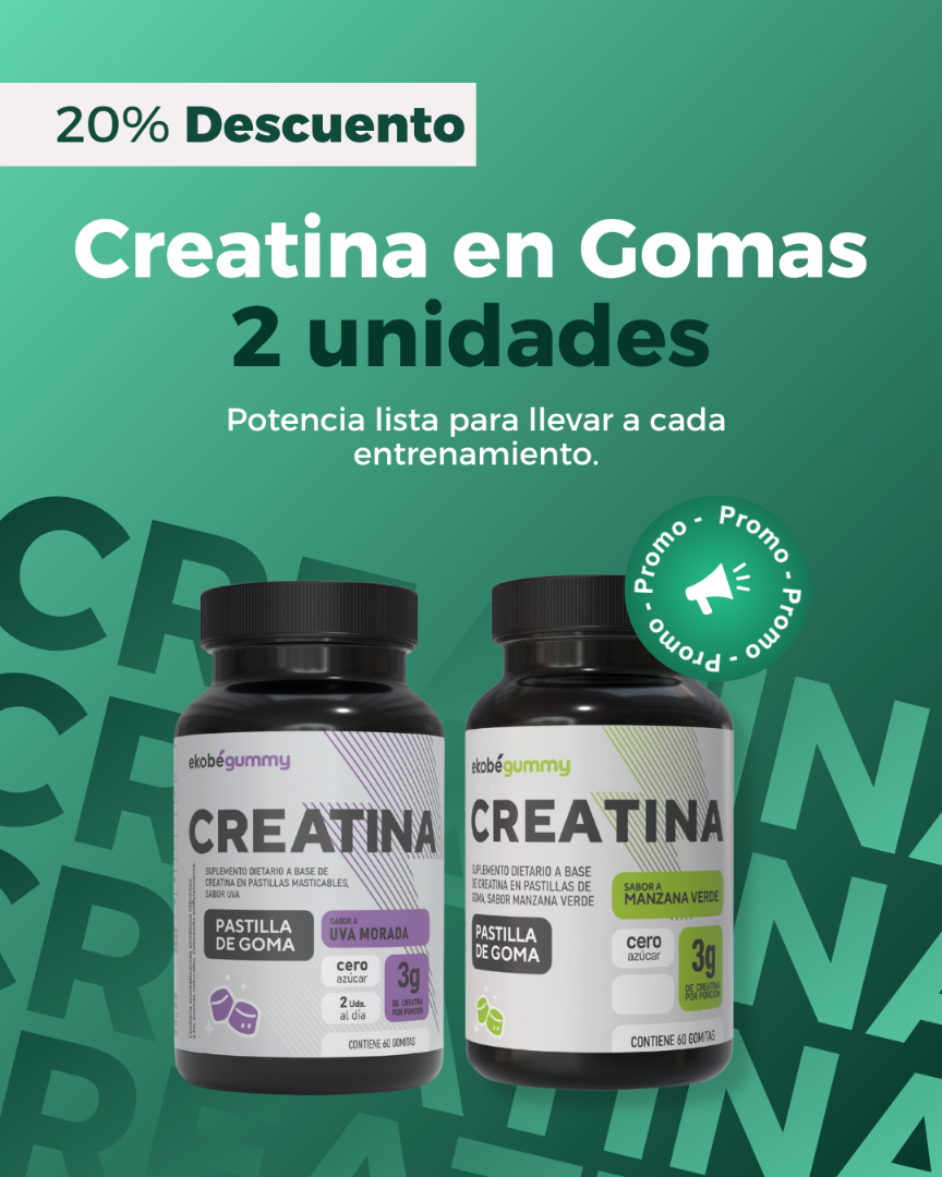 CREATINA EN GOMITAS UVA Y MANZANA x2U.