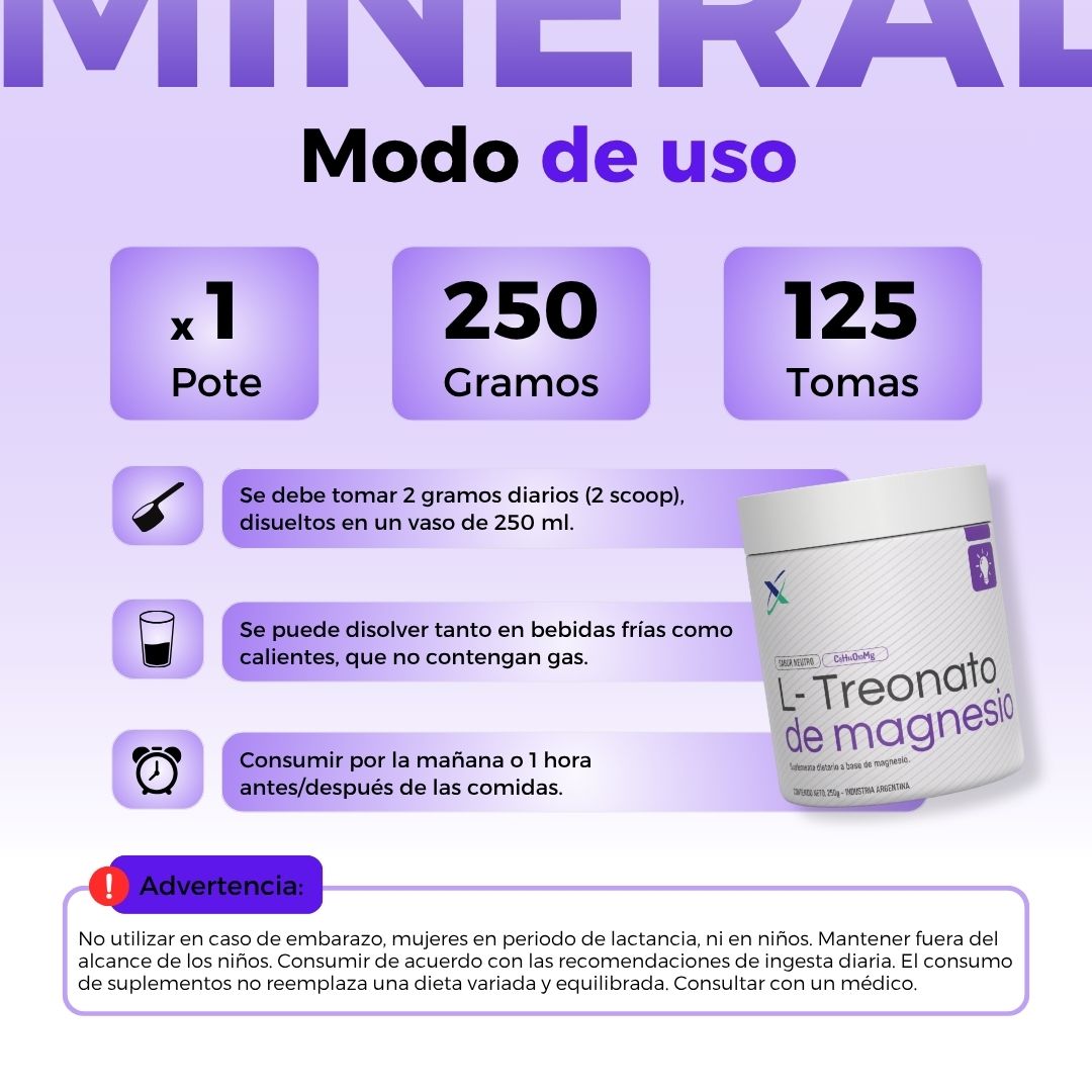L- TREONATO DE MAGNESIO 250G