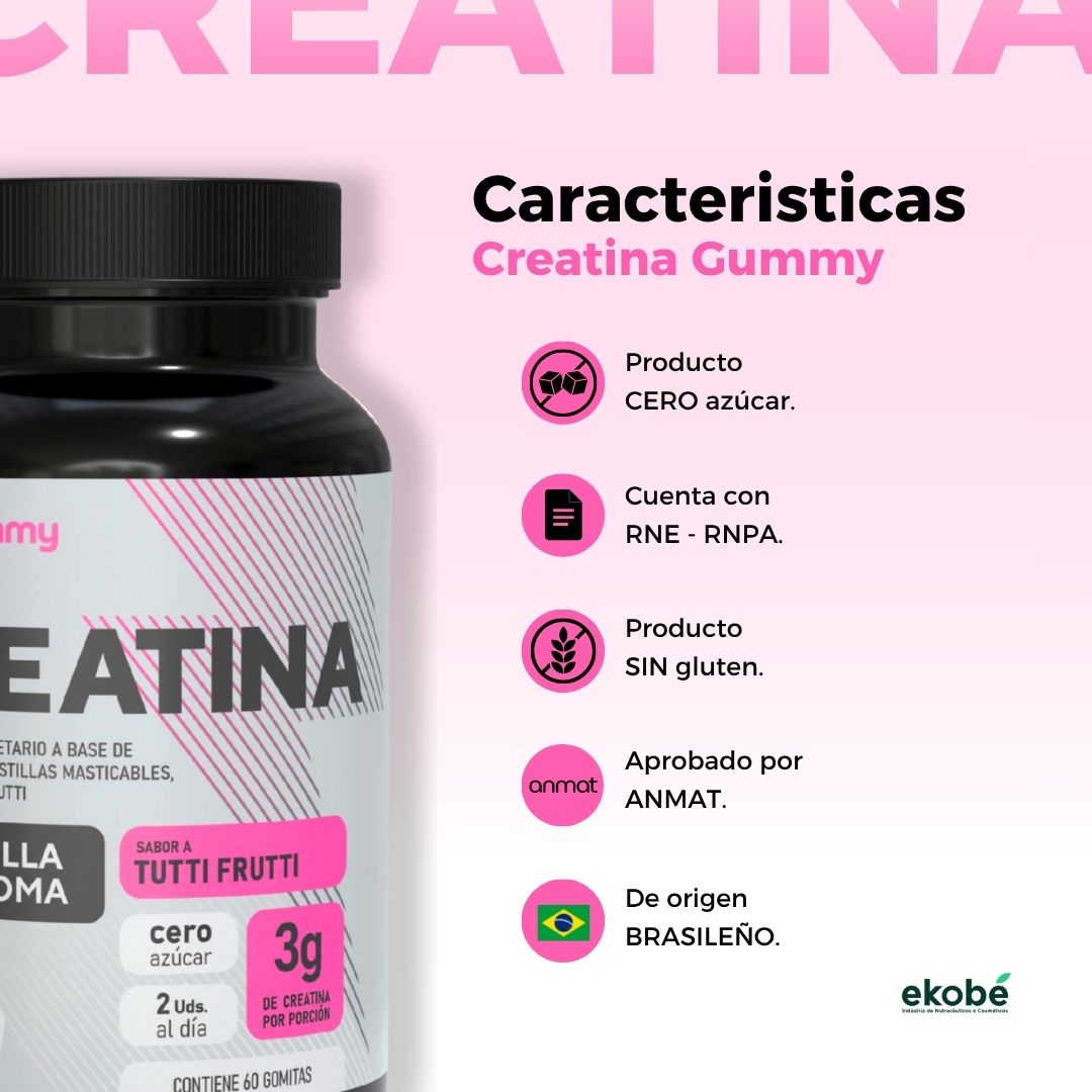 CREATINA EN GOMITAS TUTTI FRUTTI 60U. 