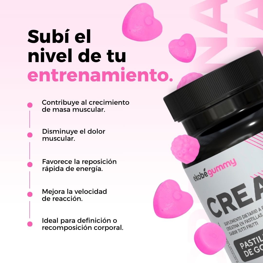 CREATINA EN GOMITAS TUTTI FRUTTI 60U. 