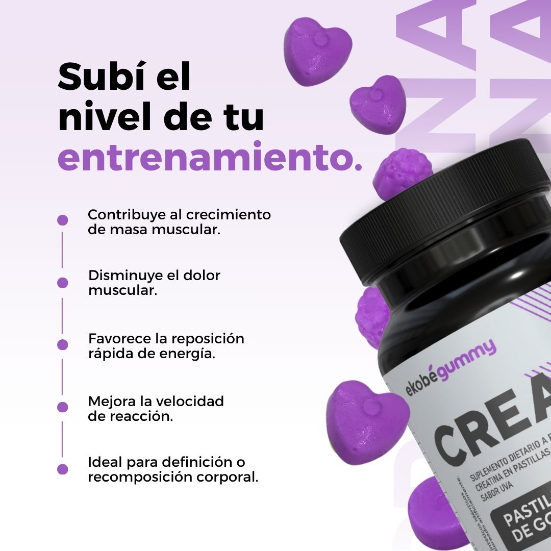 CREATINA EN GOMITAS UVA MORADA 60U. 