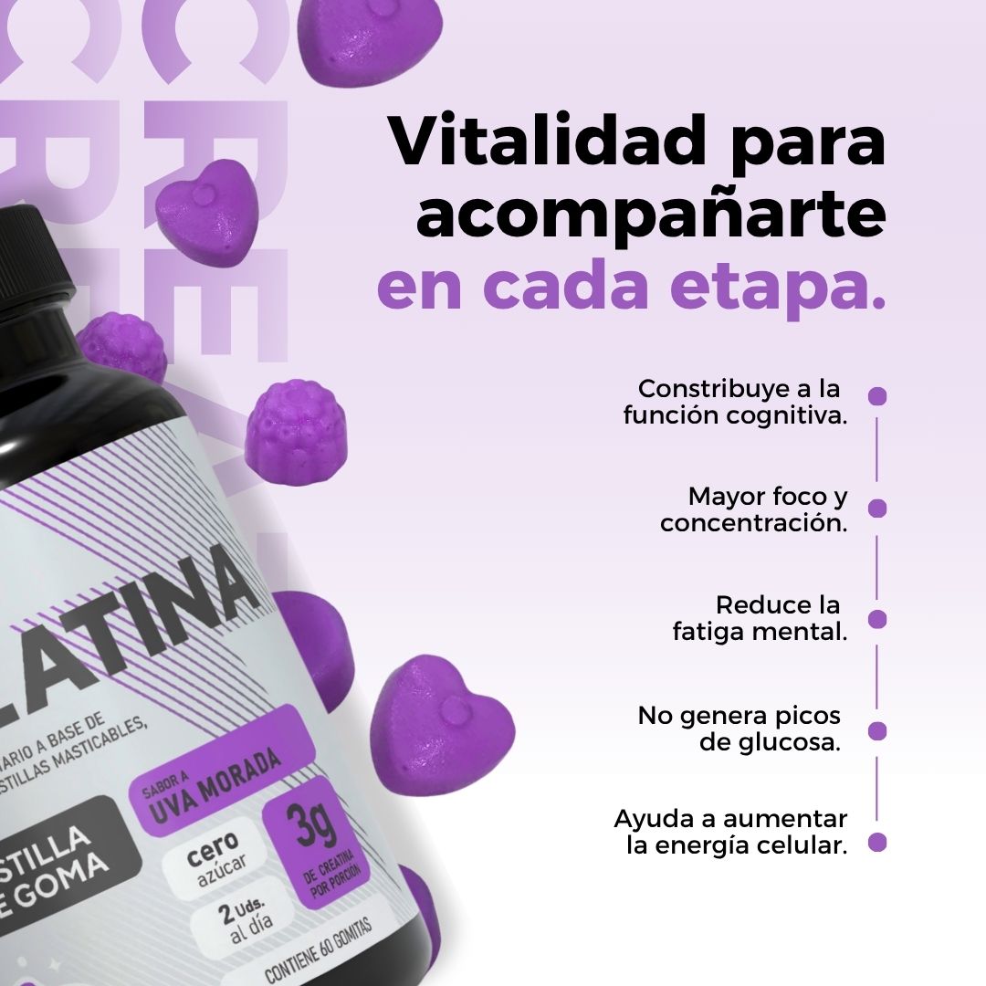 CREATINA EN GOMITAS UVA MORADA 60U. 