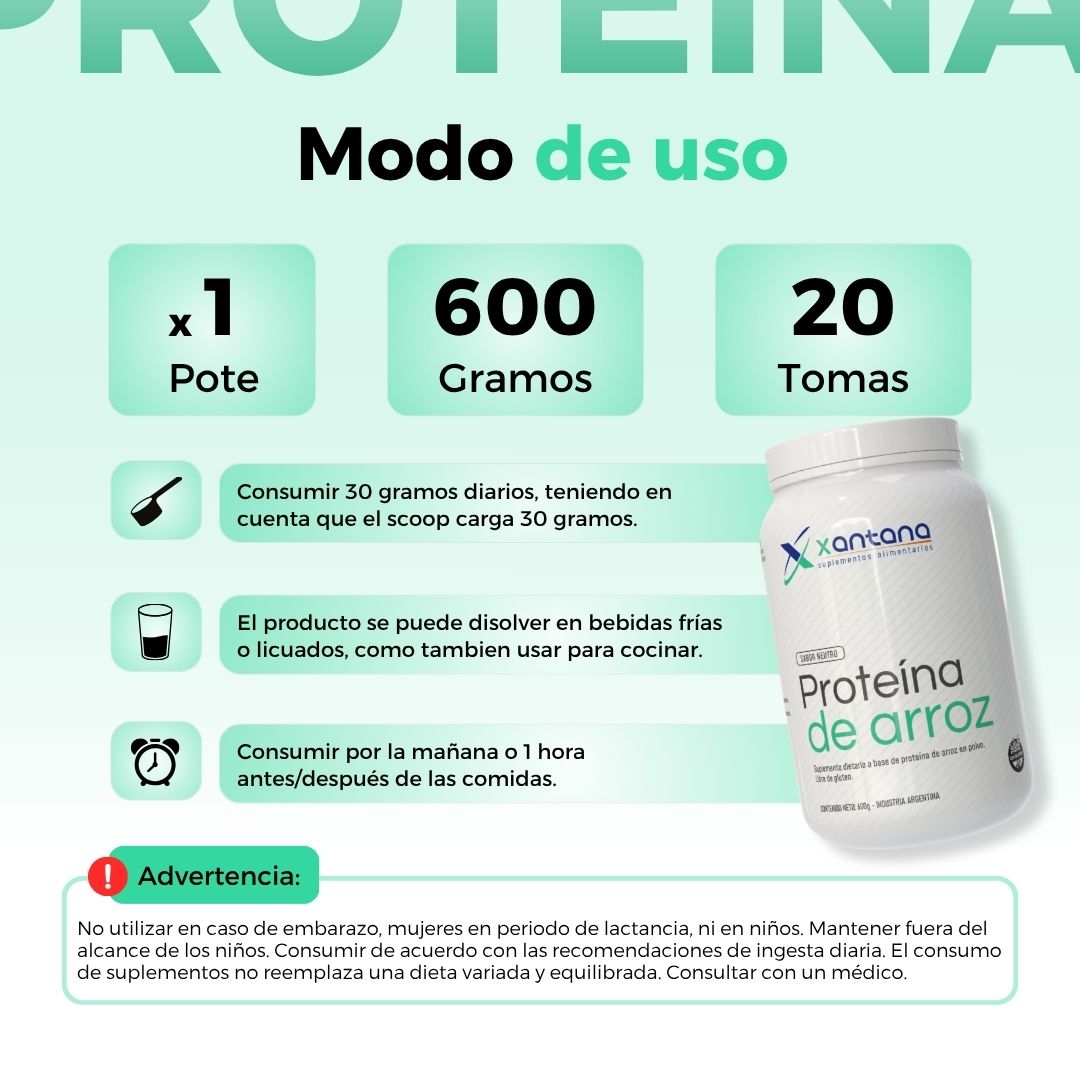 PROTEÍNA DE ARROZ 600 GRS