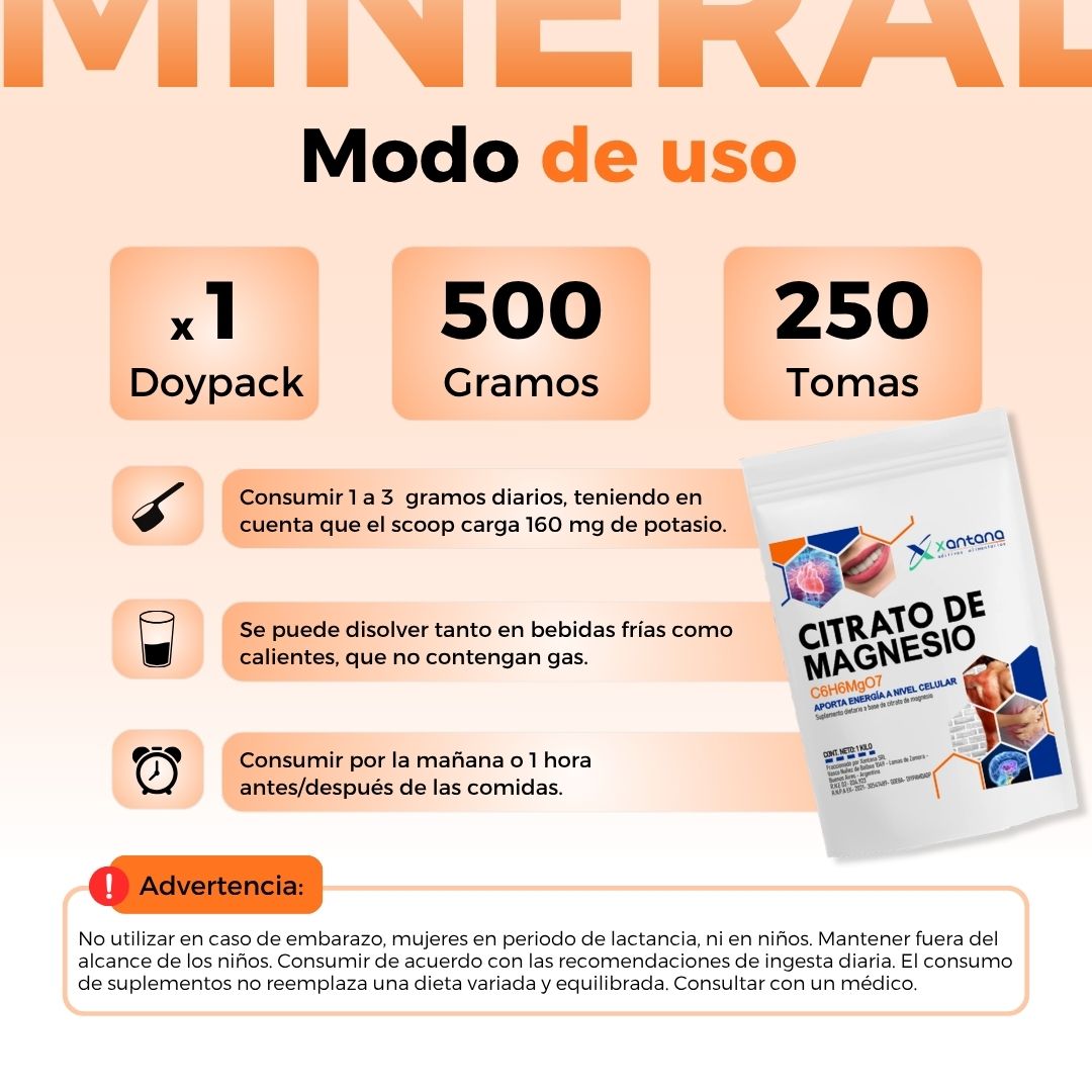 CITRATO DE MAGNESIO 500 GRS