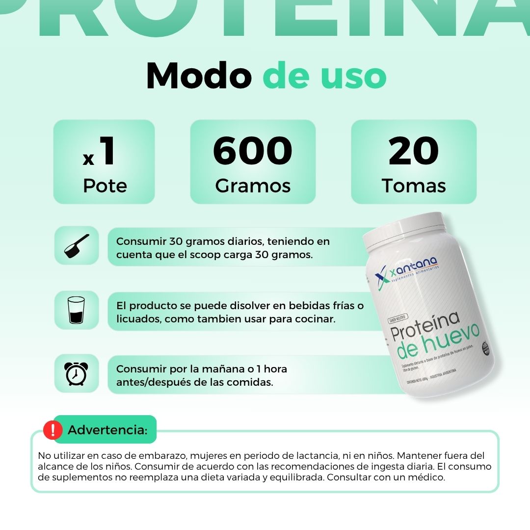 PROTEÍNA DE HUEVO 600 GRS